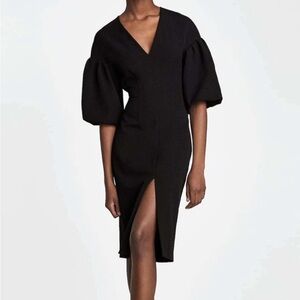 ZARA Scuba Midi Dress M NWT